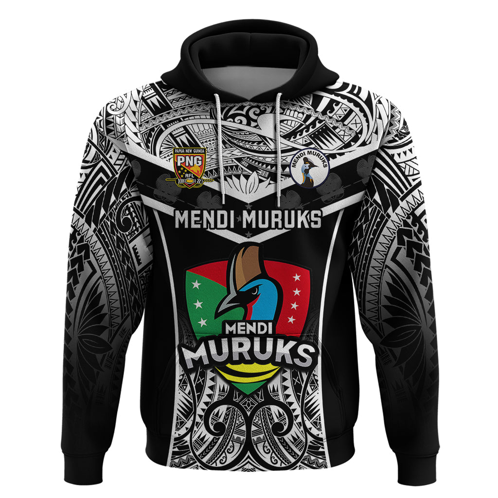 Papua New Guinea Rugby Hoodie Mendi Muruks PNG Polynesian Pattern LT14