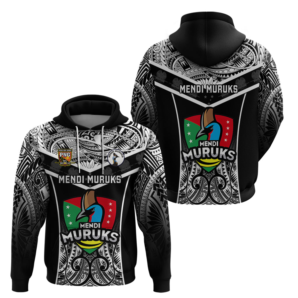 Papua New Guinea Rugby Hoodie Mendi Muruks PNG Polynesian Pattern LT14