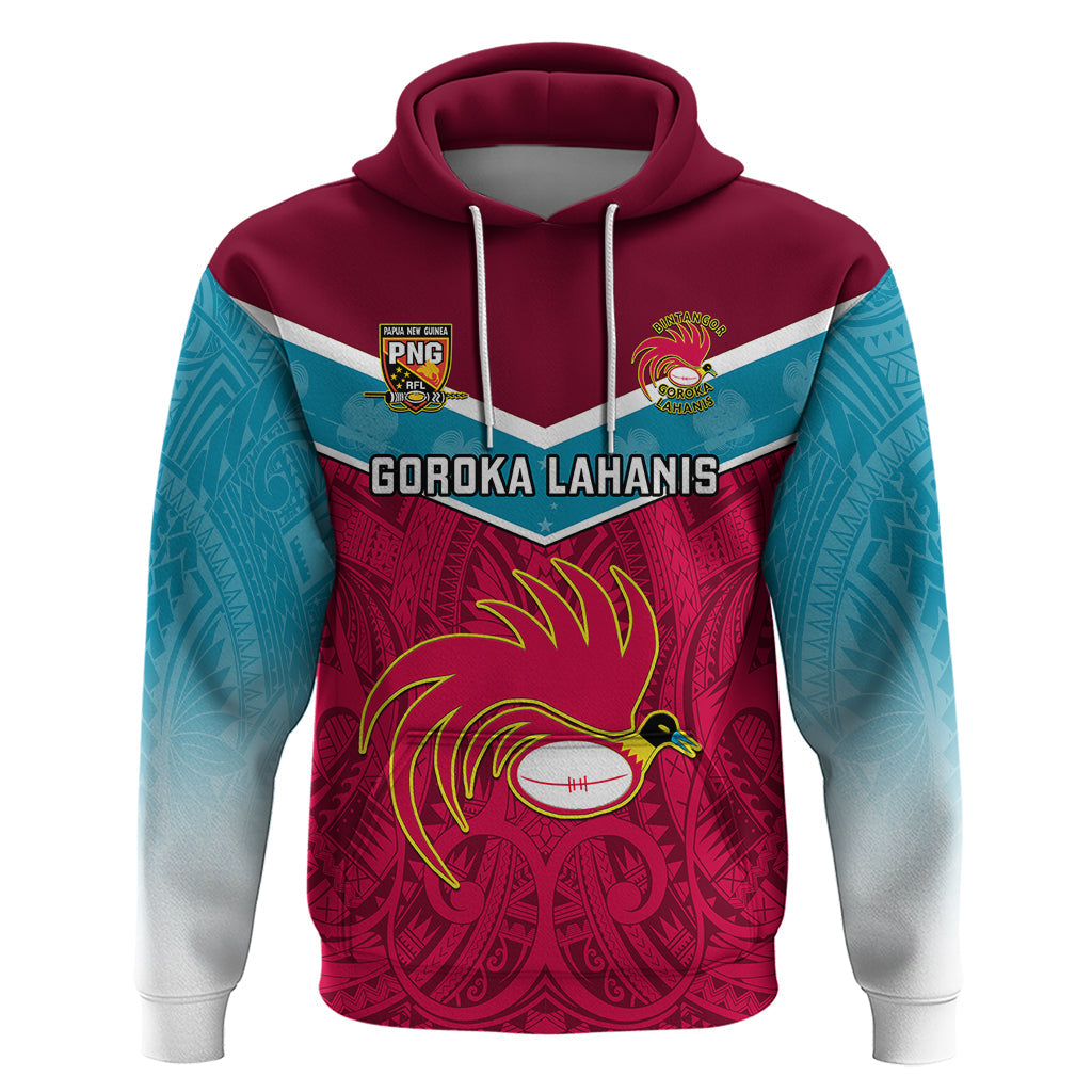 Papua New Guinea Rugby Hoodie Goroka Lahanis PNG Polynesian Pattern LT14