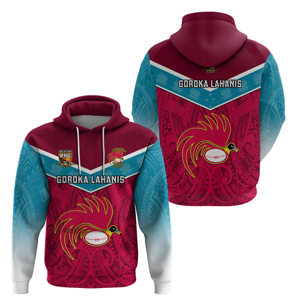 Papua New Guinea Rugby Hoodie Goroka Lahanis PNG Polynesian Pattern LT14