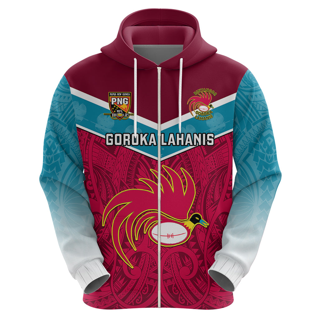 Papua New Guinea Rugby Hoodie Goroka Lahanis PNG Polynesian Pattern LT14
