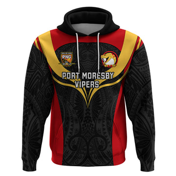 Papua New Guinea Rugby Hoodie Port Moresby Vipers PNG Polynesian Pattern LT14