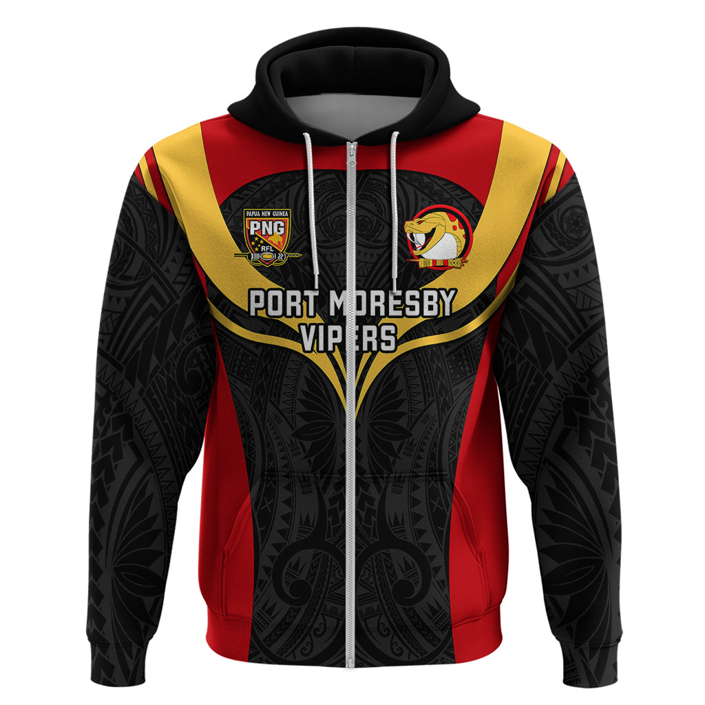 Papua New Guinea Rugby Hoodie Port Moresby Vipers PNG Polynesian Pattern LT14