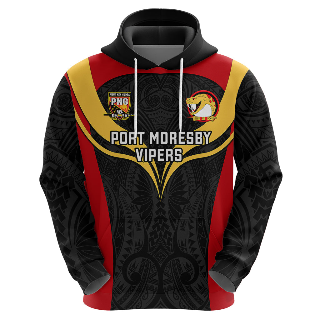 Papua New Guinea Rugby Hoodie Port Moresby Vipers PNG Polynesian Pattern LT14