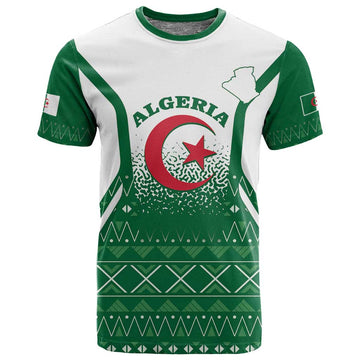 Personalized Afro Algeria T shirt Coat Of Arms African Pattern LT14