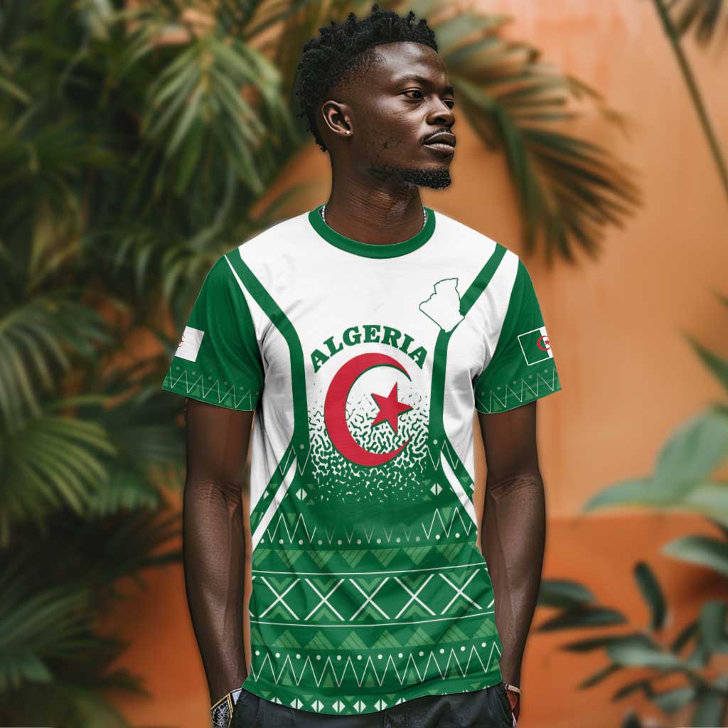 Personalized Afro Algeria T shirt Coat Of Arms African Pattern LT14