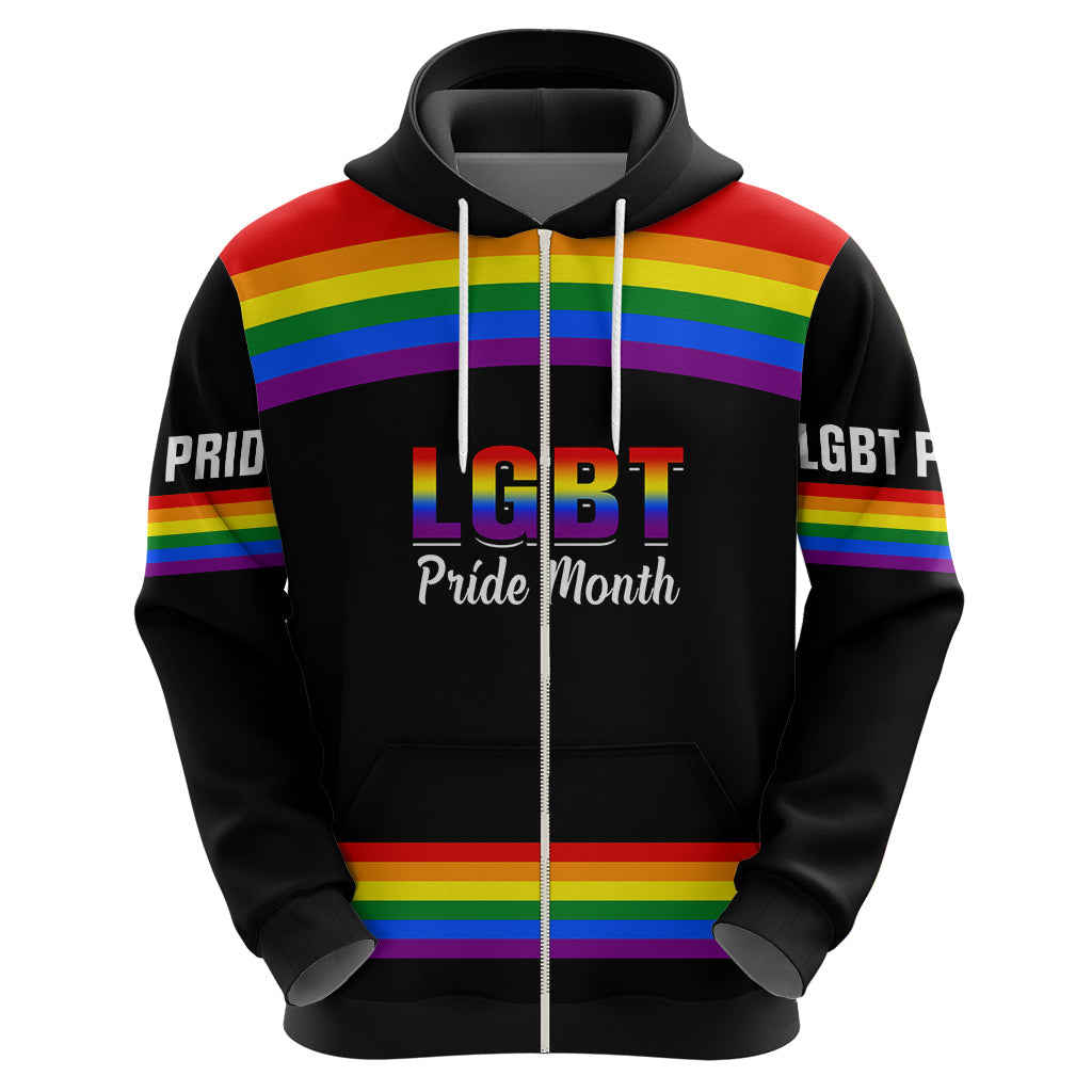 Pride Month LGBT Hoodie Proud Of Who I Am Black LT14