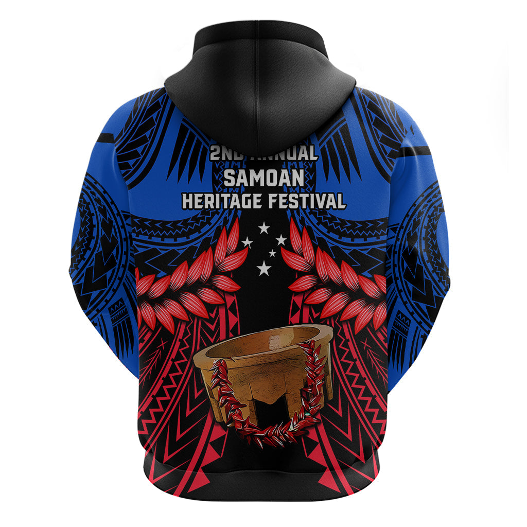 Samoa Hoodie Heritage Festival Samoan Tattoo With Ula Fala Kava Bowl LT14