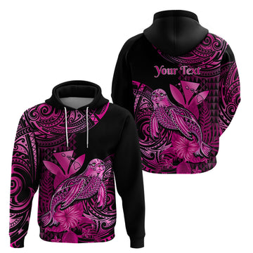 Custom Hawaii Monk Seal Hoodie Polynesian Kakau With Kanaka Pink LT14