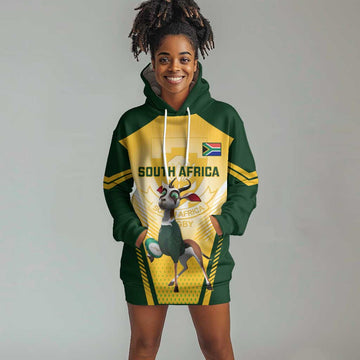 South Africa Rugby Hoodie Dress Cute Springboks Mascot LT14