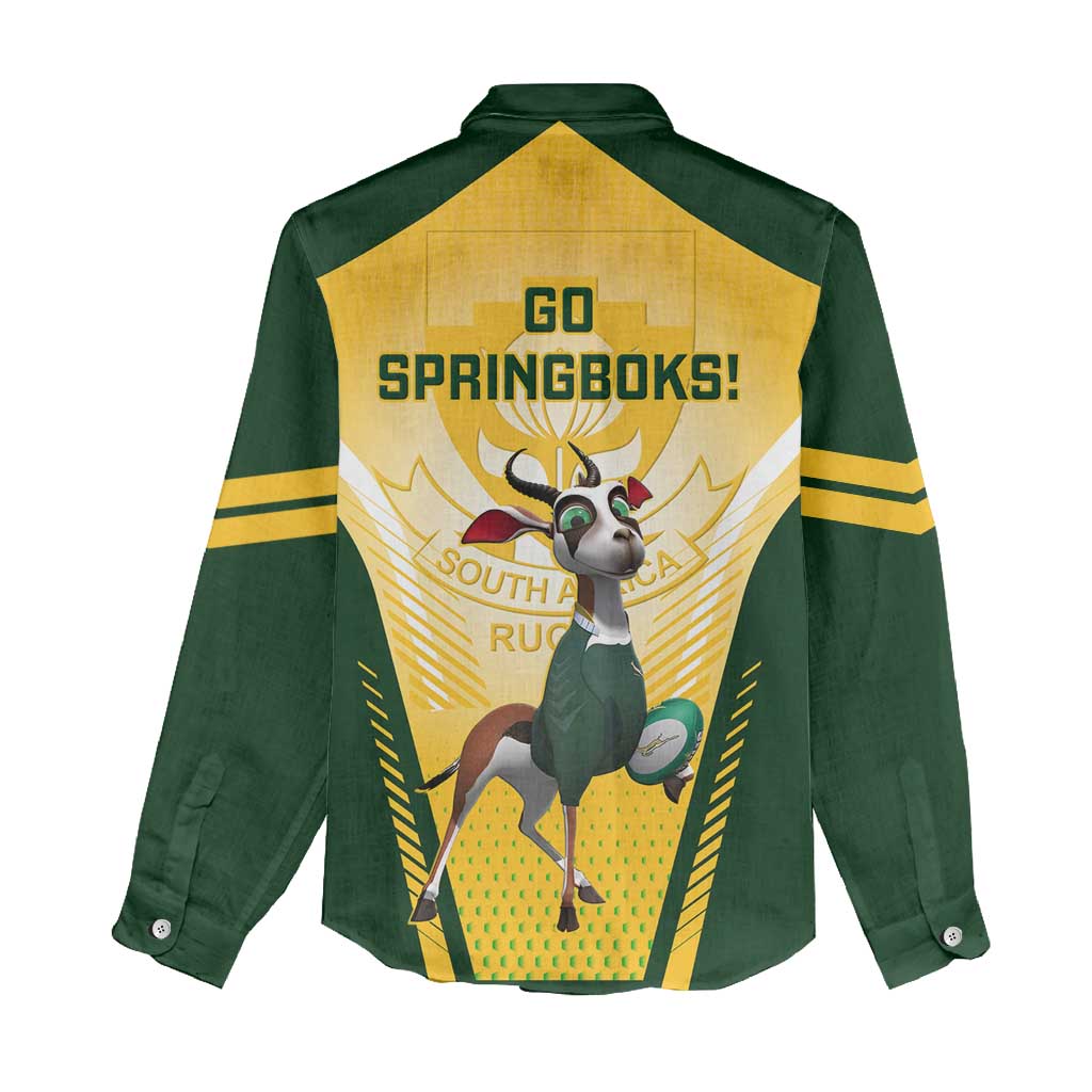 South Africa Rugby Women Casual Shirt Cute Springboks Mascot LT14