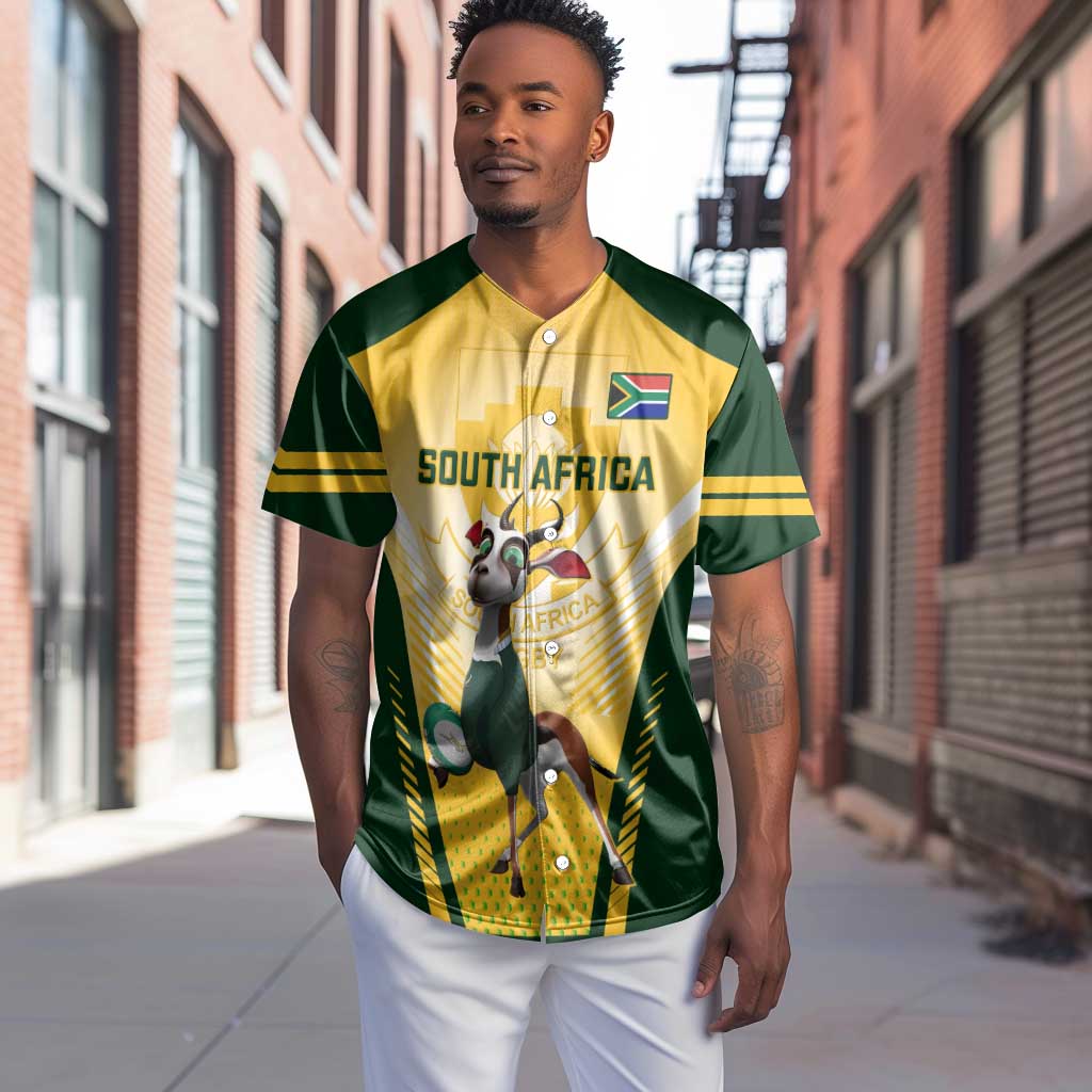 Custom South Africa Rugby Baseball Jersey Cute Springboks Mascot LT14