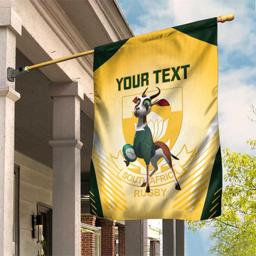 Custom South Africa Rugby Garden Flag Cute Springboks Mascot LT14