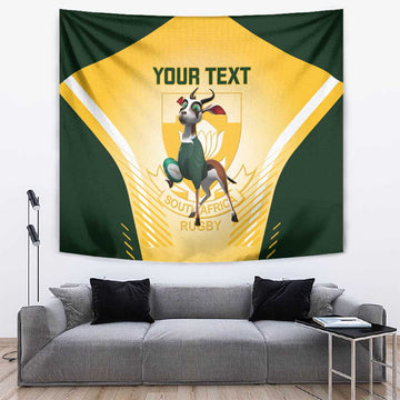 Custom South Africa Rugby Tapestry Cute Springboks Mascot LT14