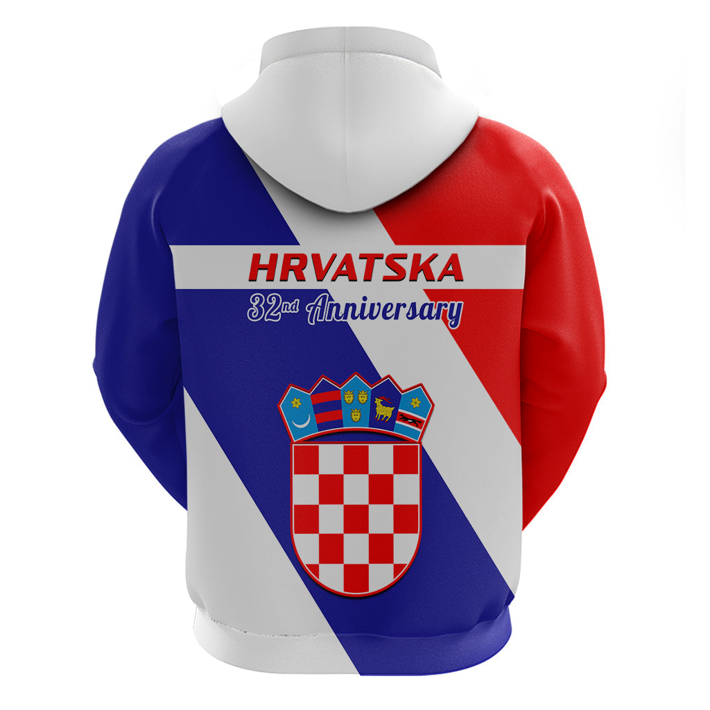 June 25 Croatia Hoodie Independence Day Hrvatska Coat Of Arms 32nd Anniversary LT14