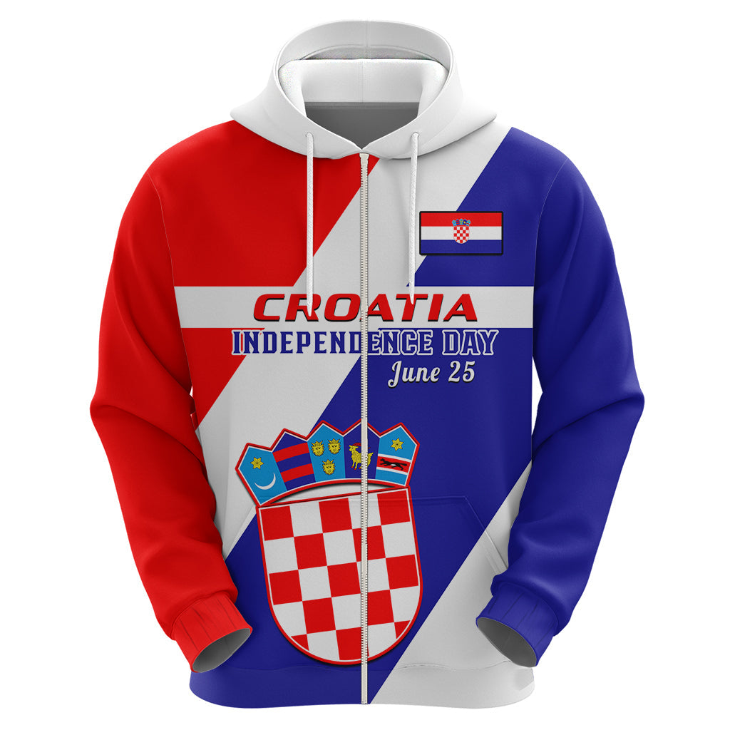 June 25 Croatia Hoodie Independence Day Hrvatska Coat Of Arms 32nd Anniversary LT14