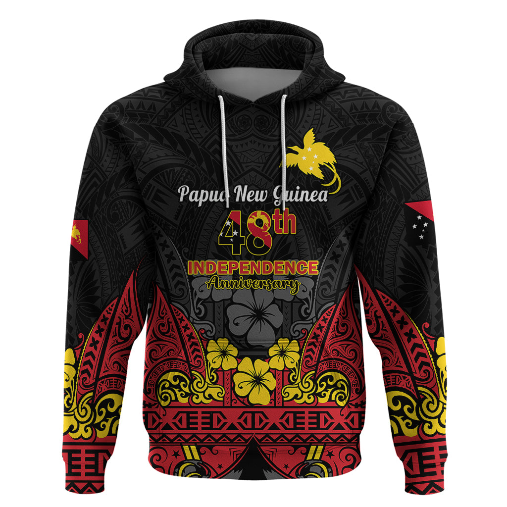 Polynesian Pride Independence Day Papua New Guinea Hoodie PNG Bird of Paradise 48th Anniversary LT14