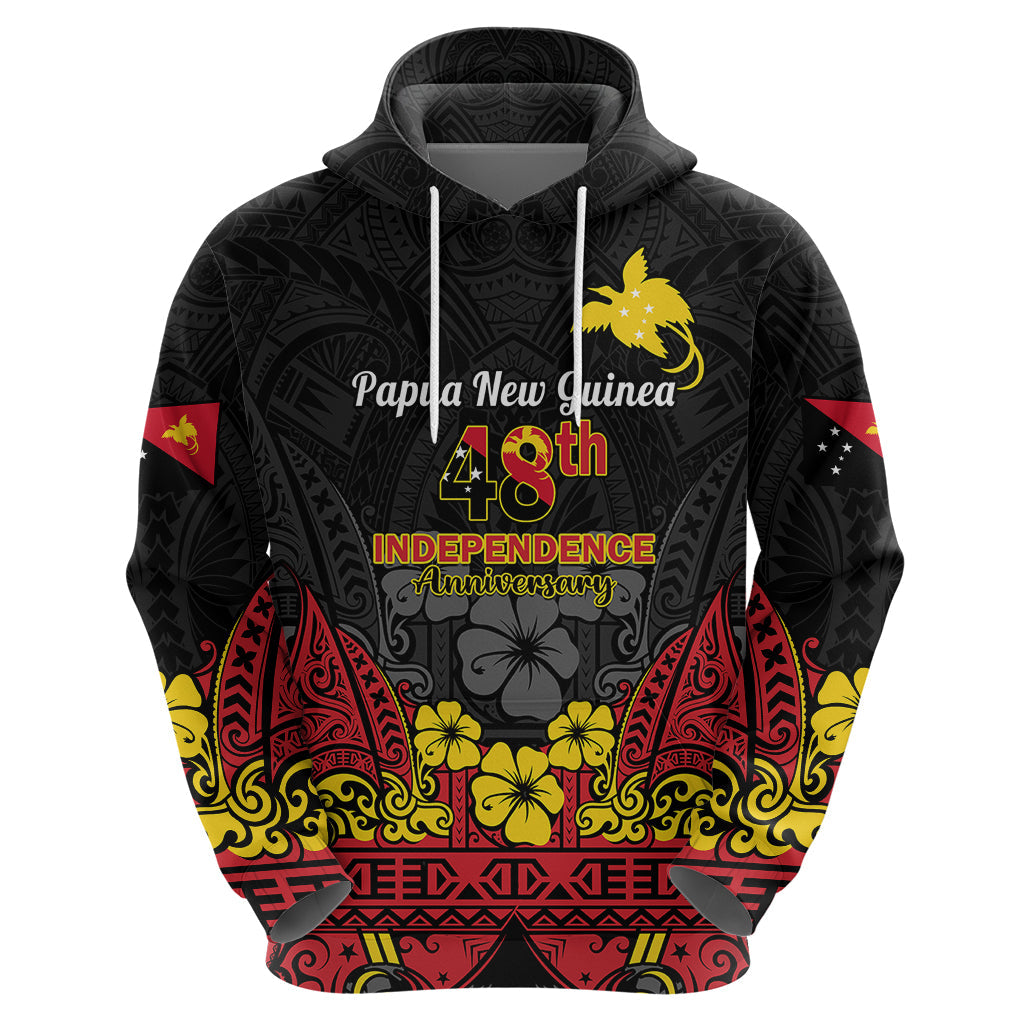 Personalised Independence Day Papua New Guinea Hoodie PNG Bird of Paradise 48th Anniversary LT14