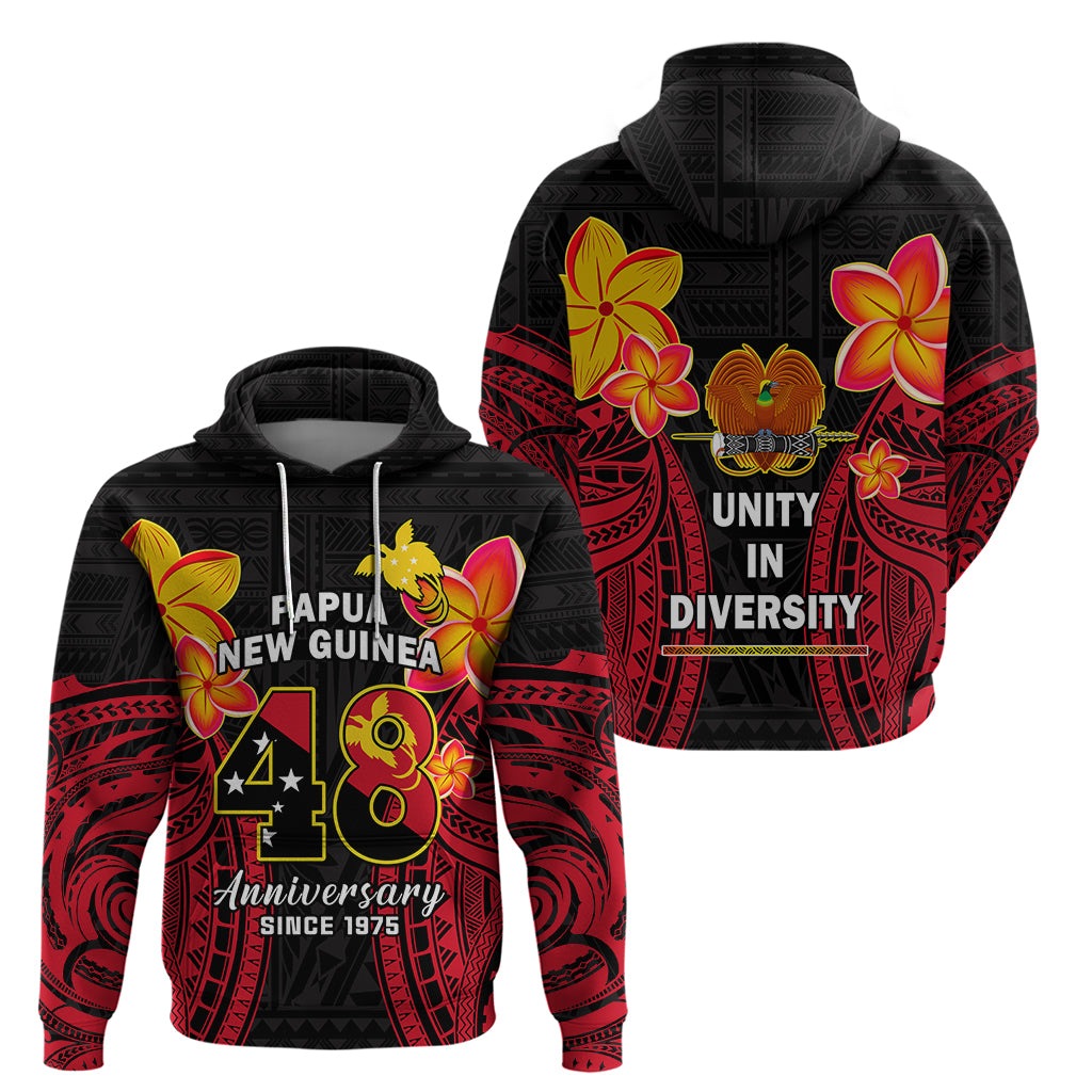 Polynesian Pride Independence PNG Hoodie Papua New Guinea Since 1975 LT14