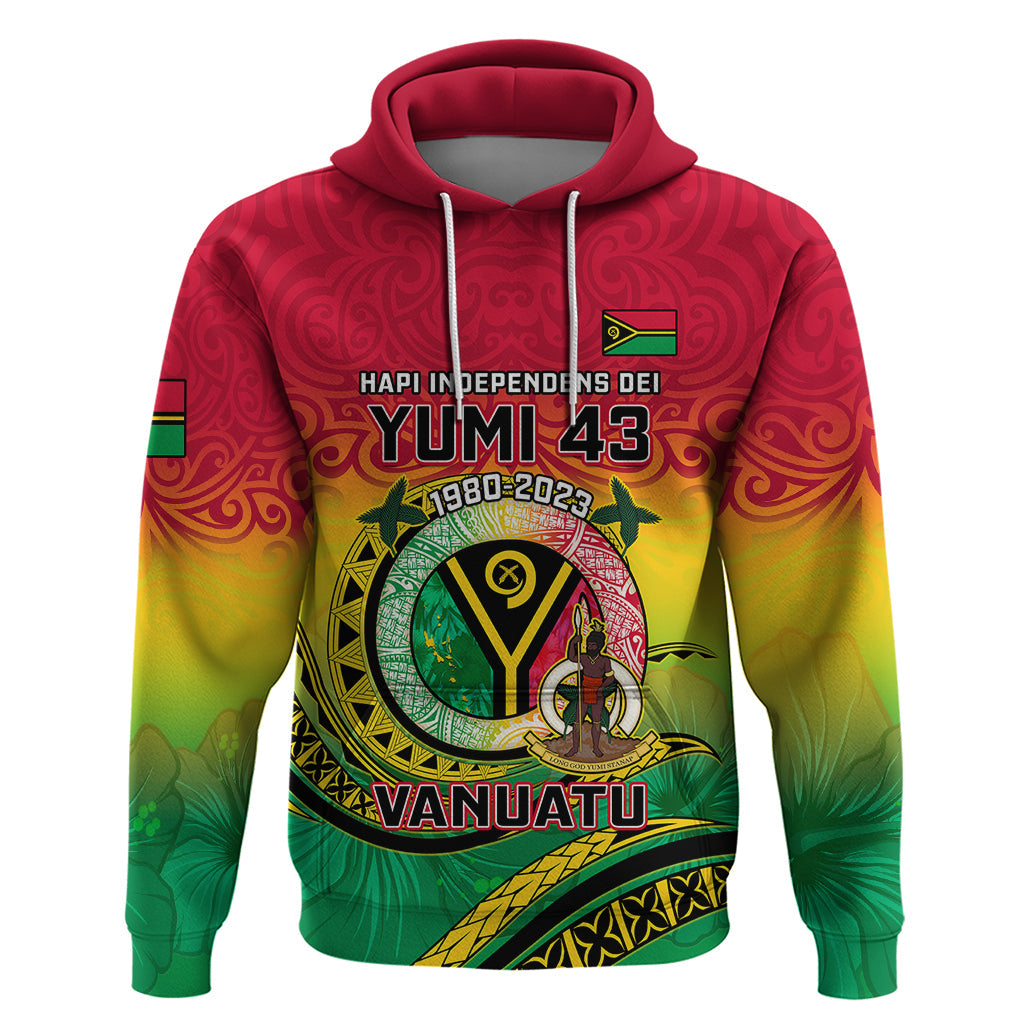 Personalised Vanuatu Hoodie Yumi 43 Hapi Independens Dei LT14