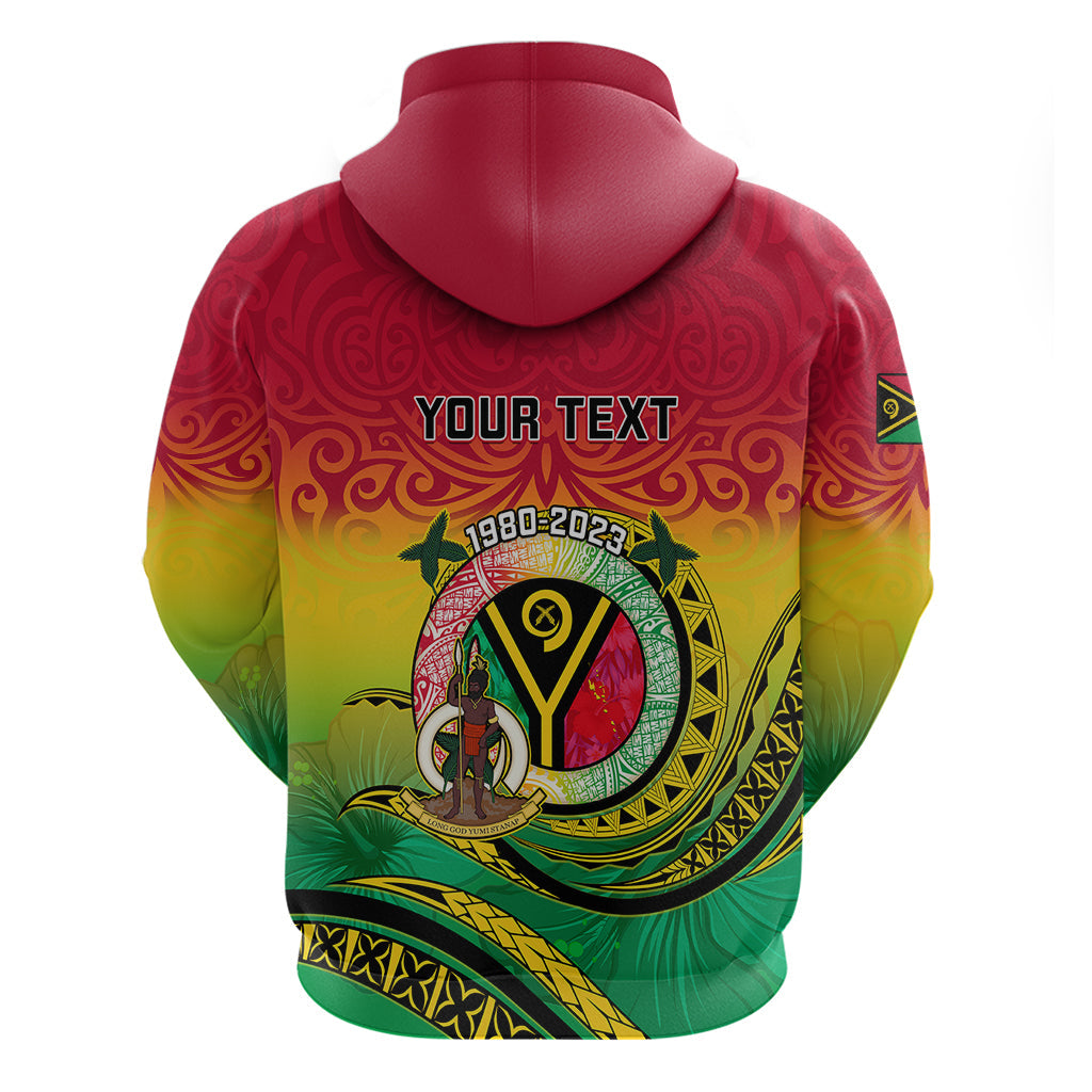 Personalised Vanuatu Hoodie Yumi 43 Hapi Independens Dei LT14