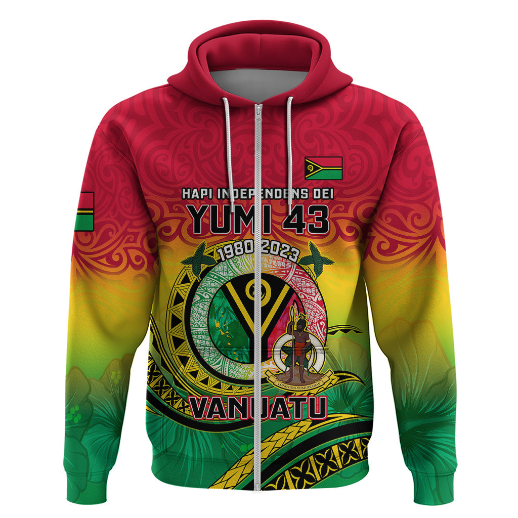 Personalised Vanuatu Hoodie Yumi 43 Hapi Independens Dei LT14