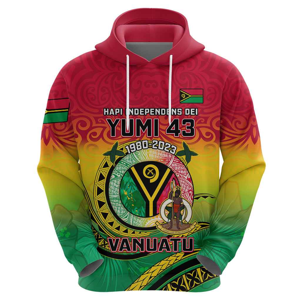 Personalised Vanuatu Hoodie Yumi 43 Hapi Independens Dei LT14