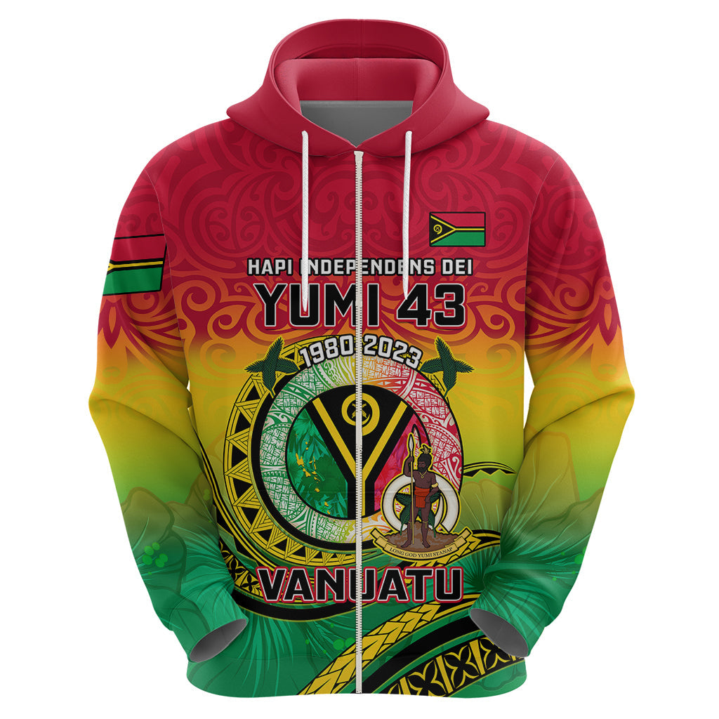 Personalised Vanuatu Hoodie Yumi 43 Hapi Independens Dei LT14