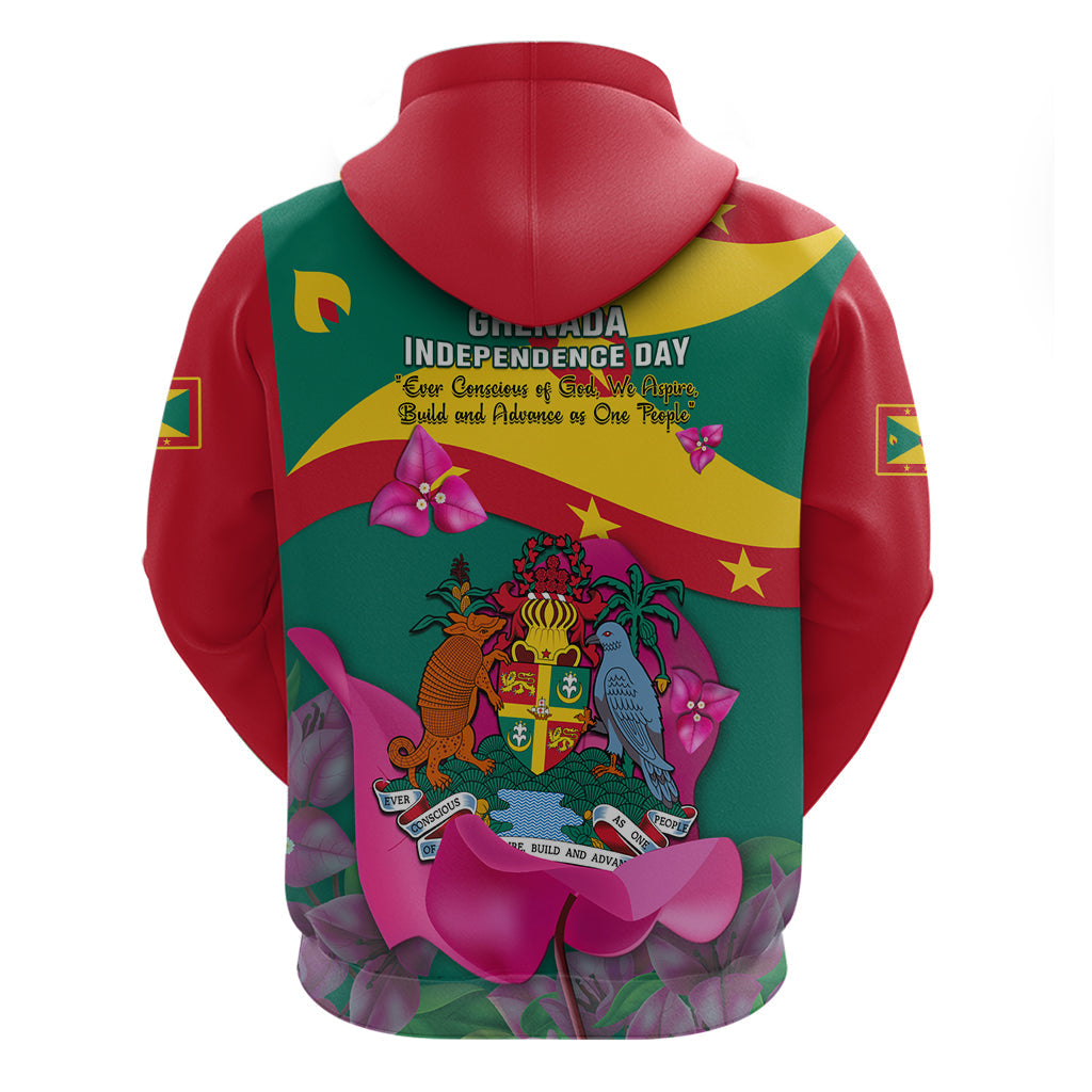 Grenada Independence Day Hoodie Gwenad Bougainvillea Flowers LT14