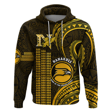 Hawaii Nanakuli High And Intermediate School Hoodie Polynesian Kakau Pattern LT14