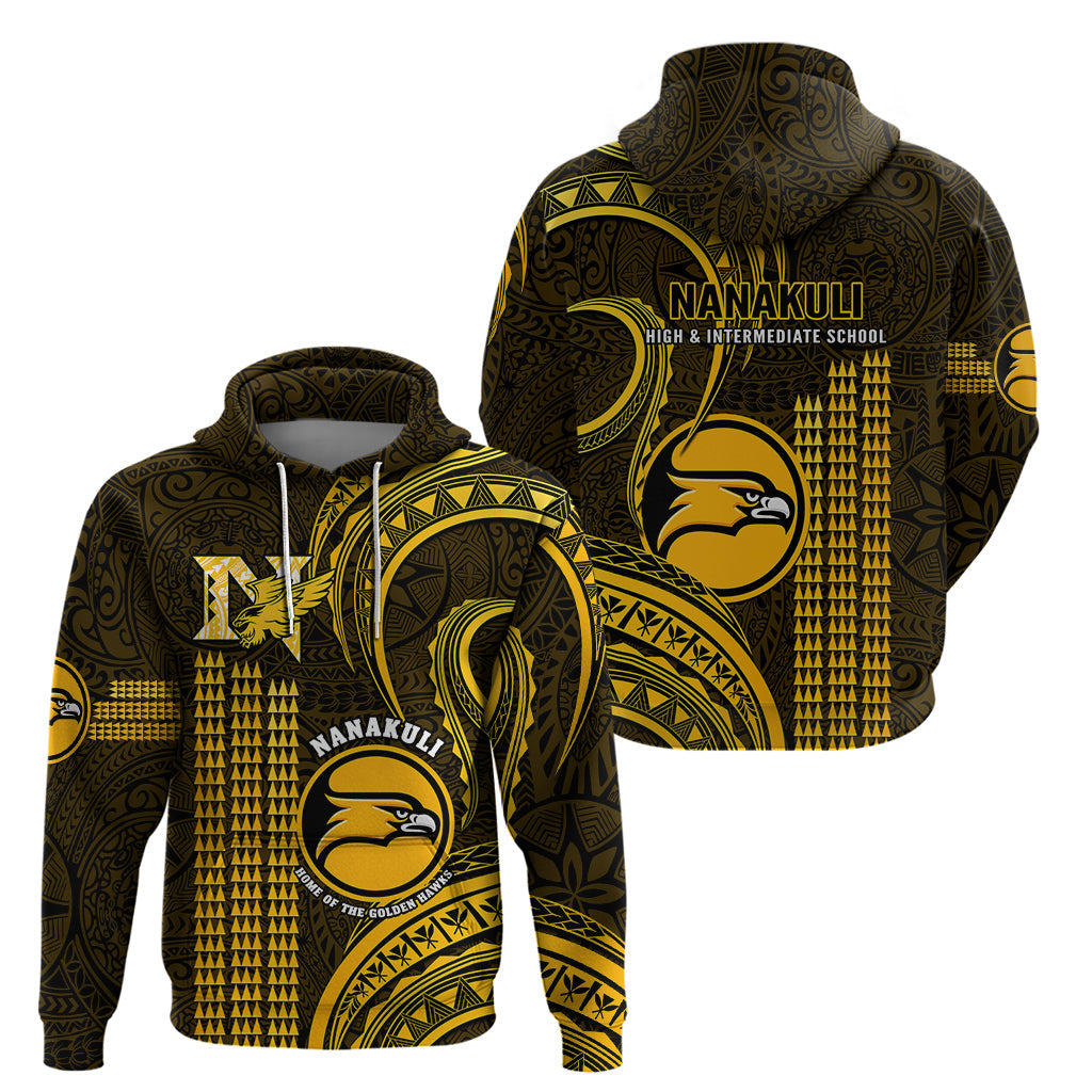 Hawaii Nanakuli High And Intermediate School Hoodie Polynesian Kakau Pattern LT14