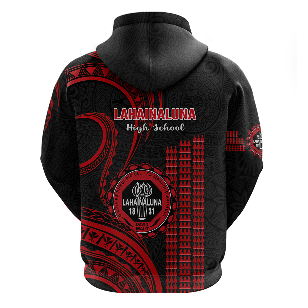 Hawaii Lahainaluna High School Hoodie Polynesian Kakau Pattern LT14