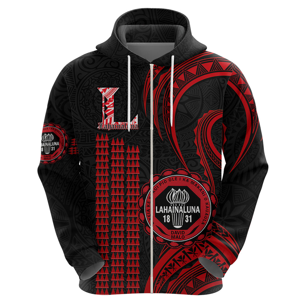 Hawaii Lahainaluna High School Hoodie Polynesian Kakau Pattern LT14