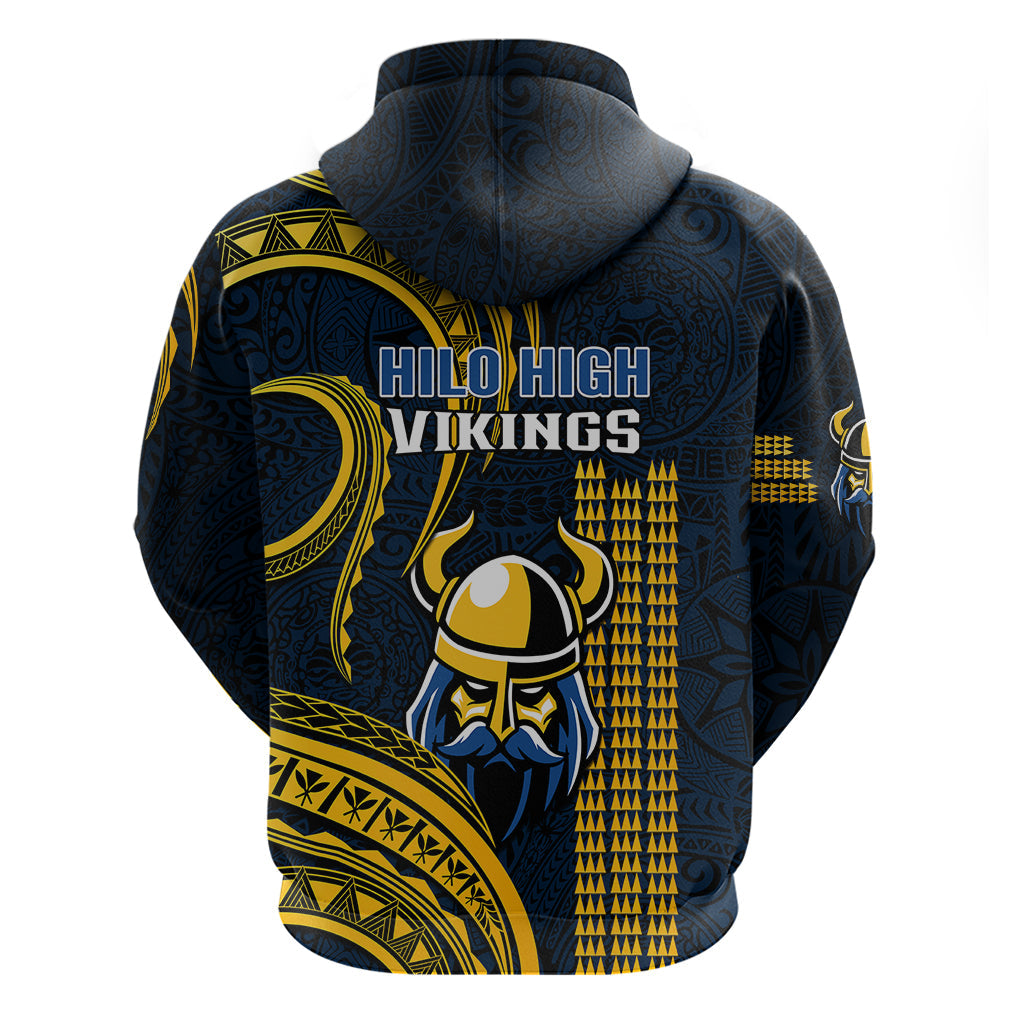 Hawaii Hilo High School Hoodie Vikings Polynesian Kakau Pattern LT14