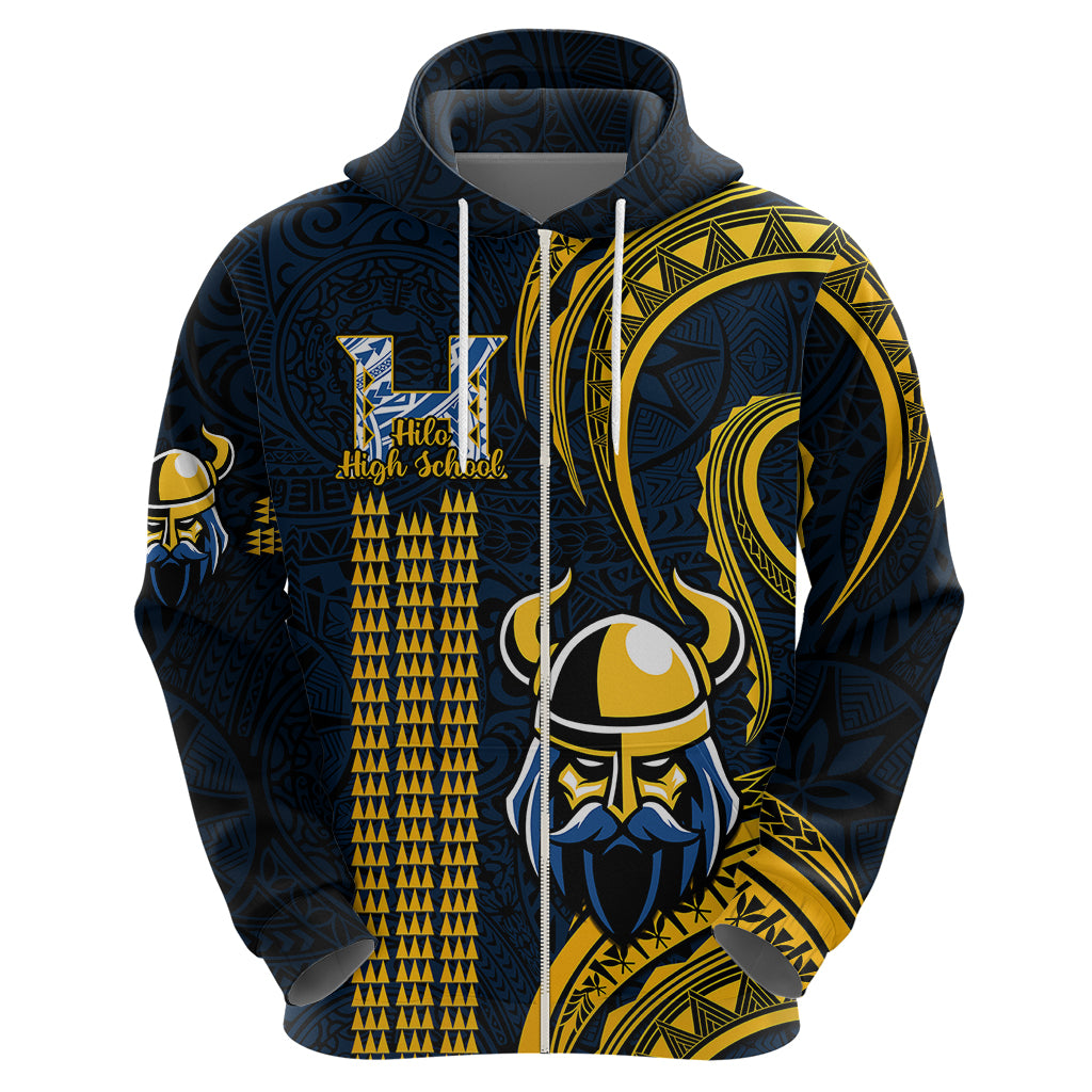 Hawaii Hilo High School Hoodie Vikings Polynesian Kakau Pattern LT14