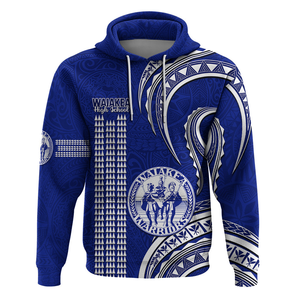 Personalised Hawaii Waiakea High School Hoodie Polynesian Kakau Pattern LT14