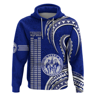 Personalised Hawaii Waiakea High School Hoodie Polynesian Kakau Pattern LT14
