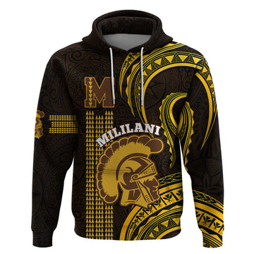 Personalised Hawaii Mililani High School Hoodie Polynesian Kakau Pattern LT14
