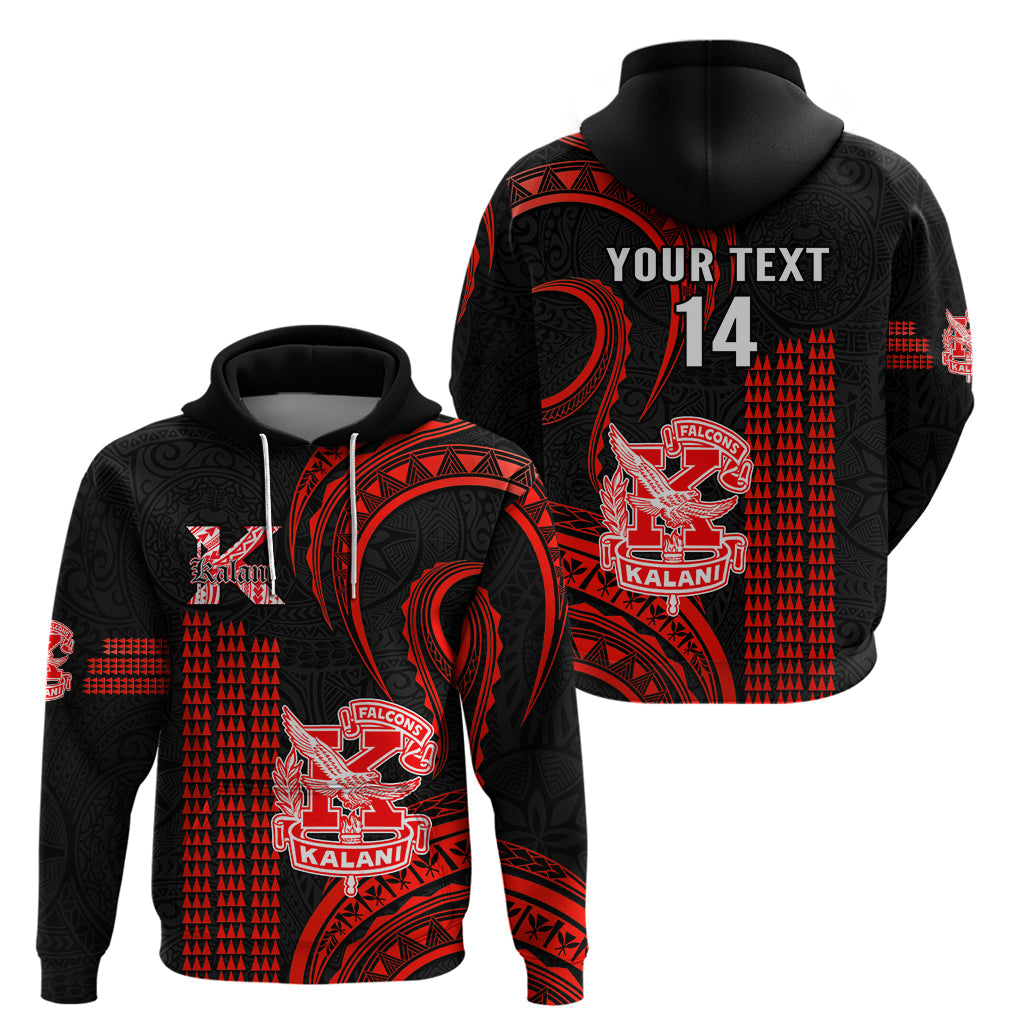 Personalised Hawaii Kalani High School Hoodie Polynesian Kakau Pattern LT14