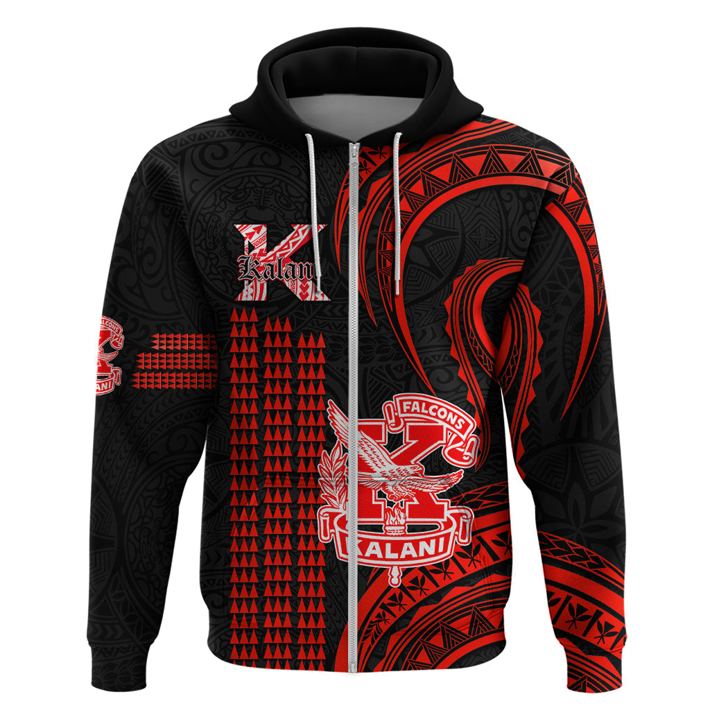 Personalised Hawaii Kalani High School Hoodie Polynesian Kakau Pattern LT14