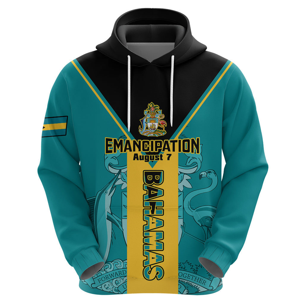 Personalised Bahamas Hoodie Happy Bahamian Emancipation Day LT14