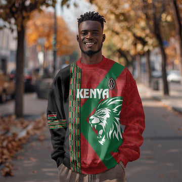 Afro Kenya Rugby Custom Sweatshirt Go Lionesses - African Pattern LT14