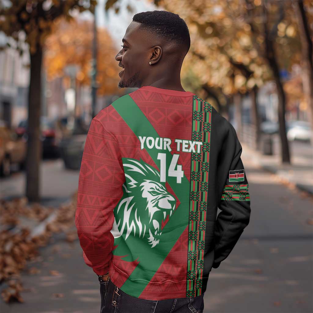 Afro Kenya Rugby Custom Sweatshirt Go Lionesses - African Pattern LT14