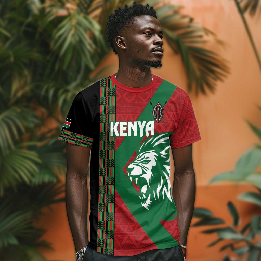Afro Kenya Rugby Custom T shirt Go Lionesses - African Pattern LT14