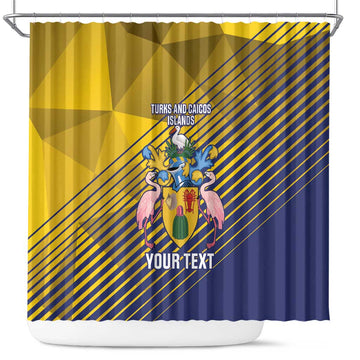 Custom Turks and Caicos Islands Football Shower Curtain 2025 Go Champions LT14