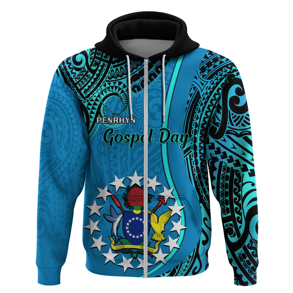 Personalised 13 March Penrhyn Island Gospel Day Hoodie Cook Islands Tribal Pattern LT14