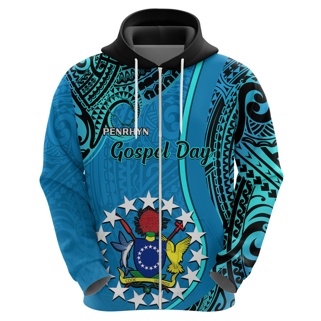 Personalised 13 March Penrhyn Island Gospel Day Hoodie Cook Islands Tribal Pattern LT14