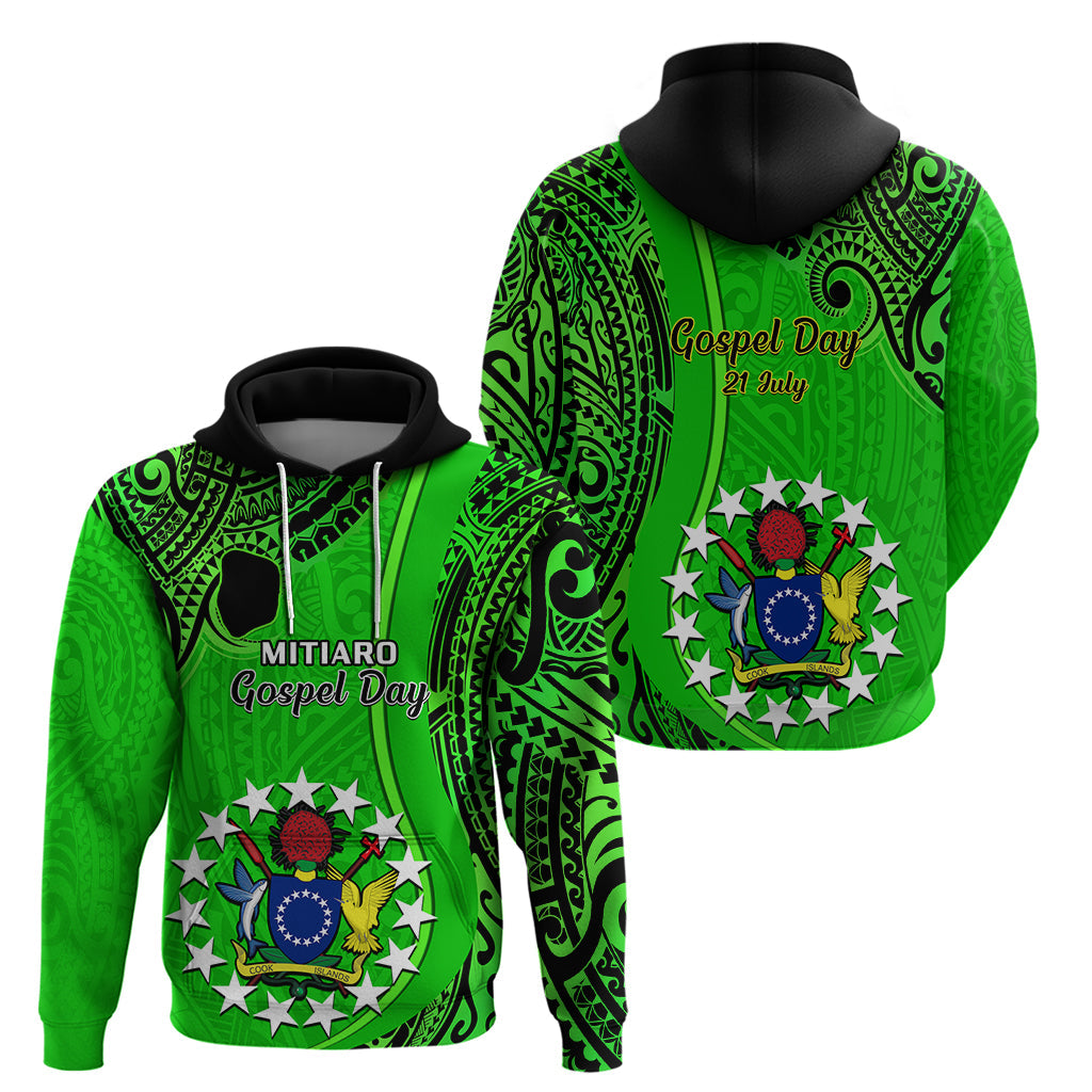 21 July Mitiaro Island Gospel Day Hoodie Cook Islands Tribal Pattern LT14