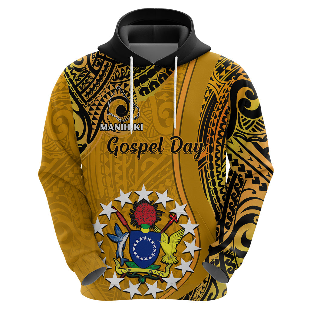 Personalised 8 August Manihiki Island Gospel Day Hoodie Cook Islands Tribal Pattern LT14
