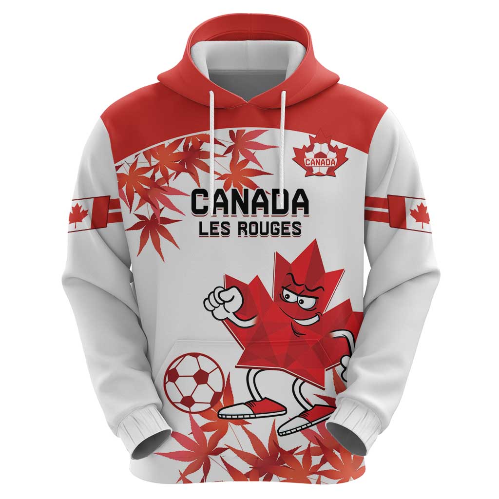 Custom Canada Soccer Hoodie Les Rouges Cute Maple Leaf Mascot LT14